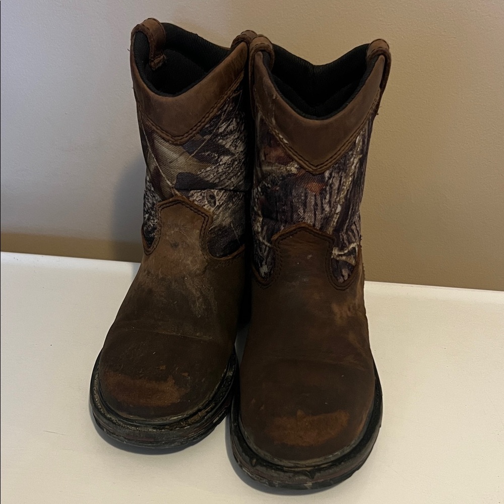 Rocky Kids Brown Camo Boots